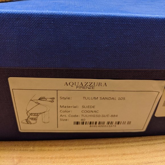 Aquazzura Tulum Sandals - Cognac - Sz 40 - Picture 6 of 8